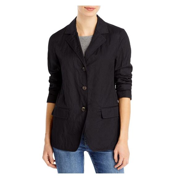 LAFAYETTE 148 NEW YORK Jackets & Blazers - LAFAYETTE 148 NEW YORK Womens Black Pocketed Textured Button Up Blazer Jacket XS